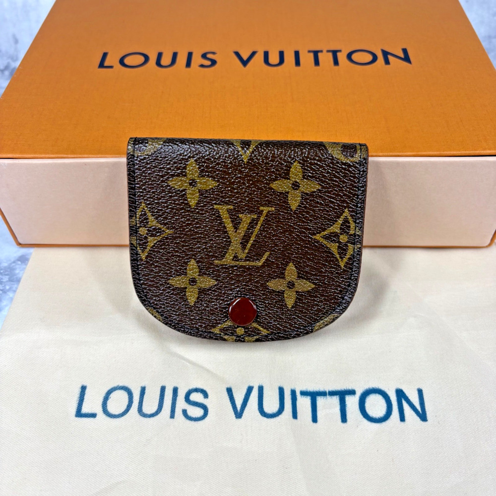 Louis Vuitton LV Porte Monnaie Gousset Coin Purse Wallet Fold Mini Cute Pocket